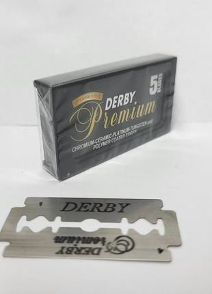 Двусторонние сменные лезвия для безопасной бритвы  derby premium double edge razor 5 штук ( турция)2 фото