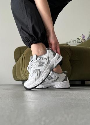 New balance white light grey кросівки2 фото