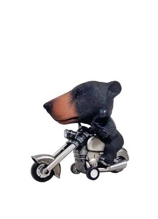 Дитяча іграшка чорний ведмідь інерційний мотоцикл luo 04259