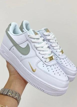 Air force 1 low white grey gold ( зел.свуш )
