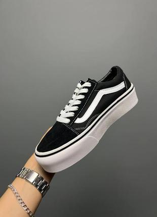 Vans old skool black/white platform