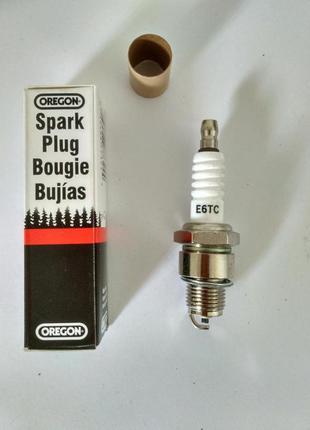 Свеча зажигания 2т oregon spark plug e6tc м14*1.25 12.7мм (для 2т скутеров 50-125куб)2 фото