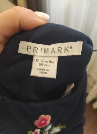 Платье и повязка для девочки, фатиновое платье, синее платье primark6 фото