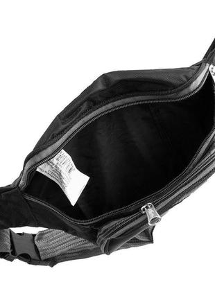 Мужская сумка-бананка 34х15х13 см valiria fashion серый (2000001962787)8 фото