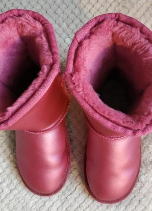 Розовые кожаные угги ugg australia по стельке 20,5 см- 21,5 см7 фото