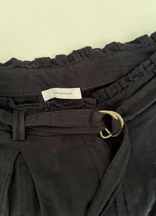 Чёрные муслиновые шорты, promod, франция3 фото