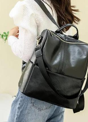 Жіноча шкіряна сумка рюкзак balina. жіночий міський рюкзак. жіночий рюкзак сумка. жіночий рюкзак.2 фото