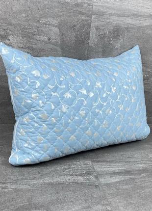 Подушка для сну екопух 70*70см блакитна4 фото