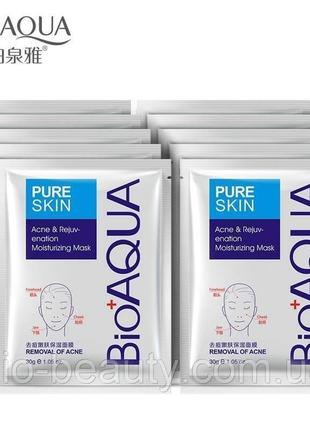 Тканинна маска для проблемної шкіри bioaqua pure skin, 30г/мас...3 фото