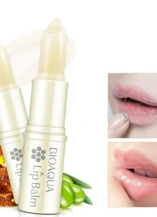 Бальзам для губ медовий bioaqua natural lip balm2 фото