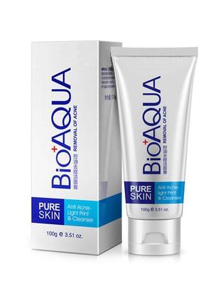 Пінка для проблемної шкіри bioaqua removal of acne pure skin c...2 фото