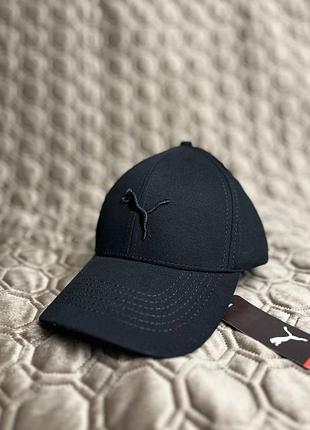 Кепка бейсболка puma черный с черным лого лето 56-58