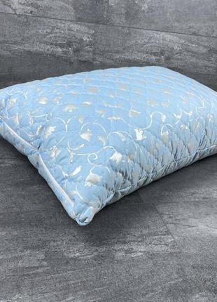 Подушка для сну екопух 50х70см блакитна2 фото
