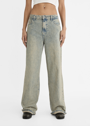 Трендовые широкие джинсы baggy со средней посадкой