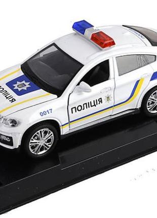 Іграшкова машинка bmw x6 поліція металева, 7844-1