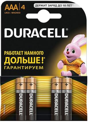 Батарейка duracell lr03 mn2400 lr03 aaa (bl/4) 5000394052543 /...