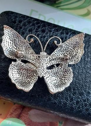 Вінтажна брошка метелик4 фото