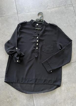 Блузка шифонова легка чорна