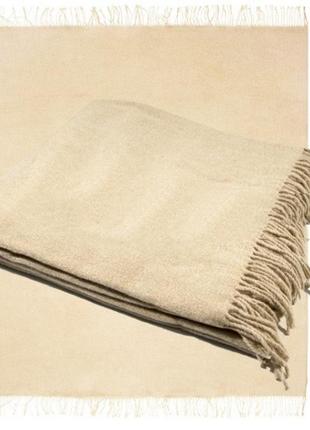 Плед из шерсти мериноса бежевый 140х200 от производителя ярослав