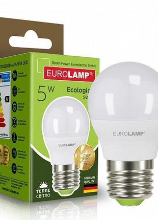 Лампа led eurolamp g45 5w e27 3000k 220v led-g45-05273(p) ("ша...