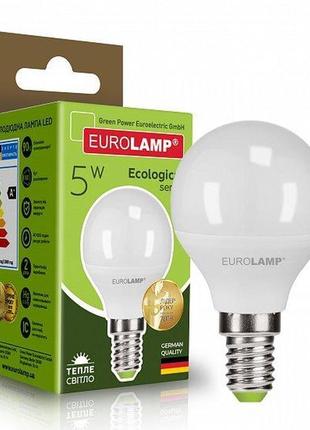 Лампа led eurolamp g45 5w e14 3000k 220v led-g45-05143(p) ("ша...