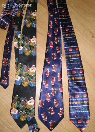 Мужские новогодние галстуки. цена за 3 .1 фото