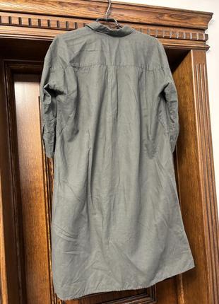 Котонова лляна сукня сорочка льон zara massimo dutti cos uniqlo10 фото
