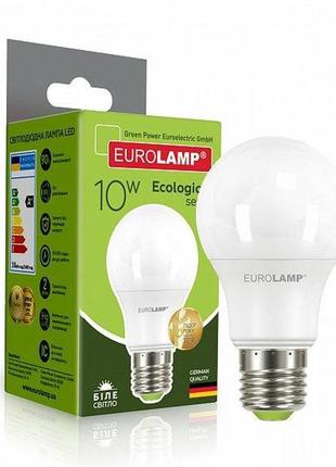 Лампа led eurolamp а60 10w e27 4000k 230v led-a60-10273(p) (кл...