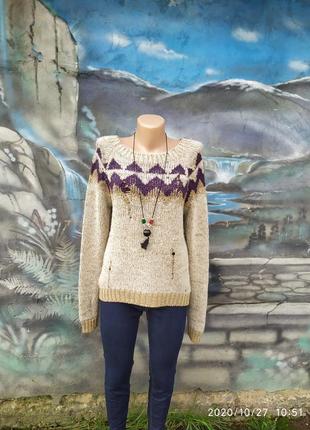 Итальянский свитер дырки set мохер 6