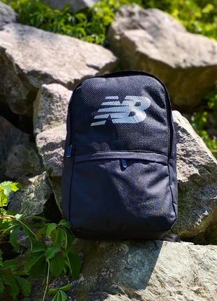 Мужской рюкзак молодежный спортивный плотный для парня городской стильный водонепроницаемый черный new balance6 фото