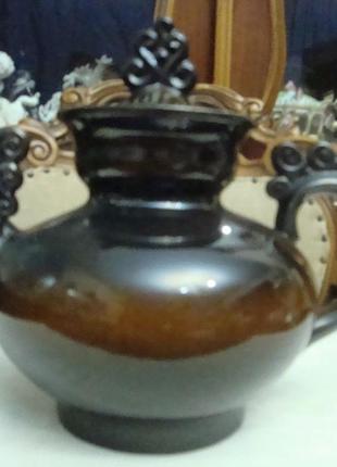Огромный чайник керамика ссср глазурь славянск новый №4б-ка2 фото