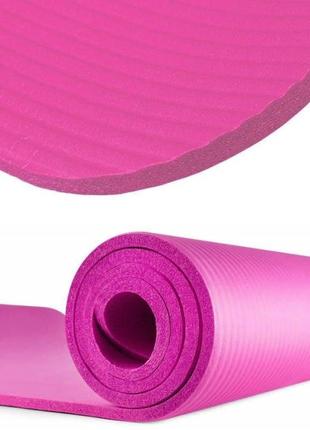 Коврик для йоги 180х61х1 см power system розовый (2000002001140)4 фото