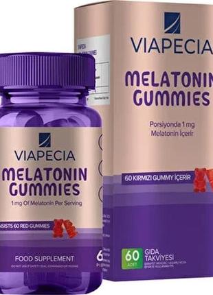 Мелатонін viapecia melatonin 1 mg gummies 60 шт.