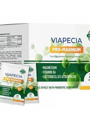 Харчова добавка viapecia pro-magnium магній b6, 20 пакетиків