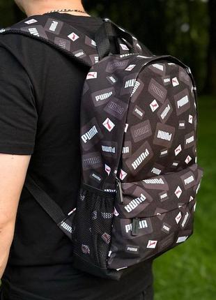 Стильний чорний міський рюкзак з принтом puma, пума.5 фото