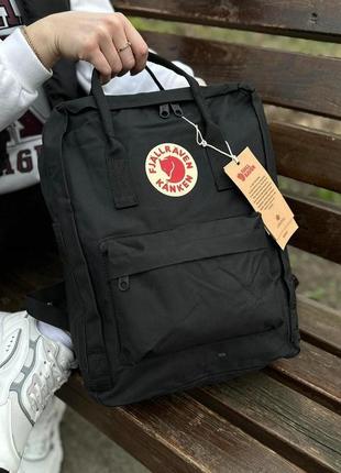 Чорний міський рюкзак kanken classic 16 l, сумка наплічник