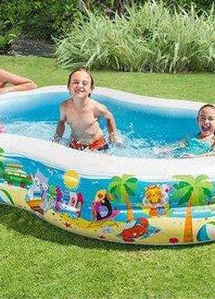 Дитячий надувний басейн intex "райська лагуна" 56490 (262*160*...2 фото