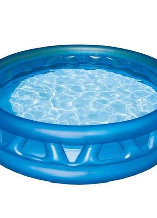 Надувний круглий басейн для дітей intex 58431 (188*46 см), синій