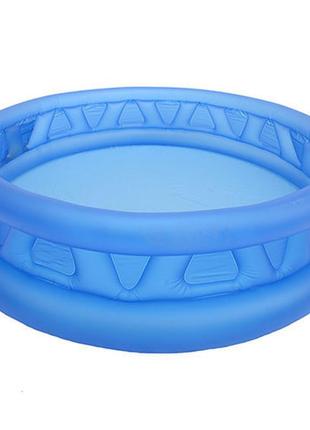 Надувний круглий басейн для дітей intex 58431 (188*46 см), синій2 фото