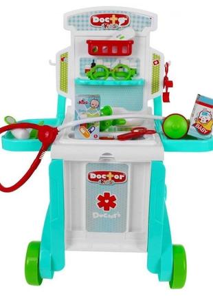 Детский игровой набор доктора с тележкой в чемодане 008-9294 фото