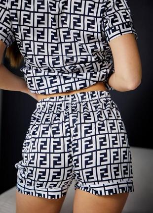 Женская пижама шелк сатин рубашка и шорты р.s,m,l5 фото