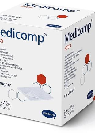 Серветки з нетканого матеріалу medicomp® extra 7,5см х 7,5см 2шт