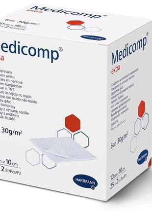 Серветки з нетканого матеріалу medicomp® extra 10см х 10см 2шт