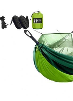 Туристичний гамак з москітною сіткою hammock net green skl11-2...