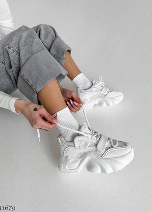 Кросівки кеди білі на підошві жіночі9 фото