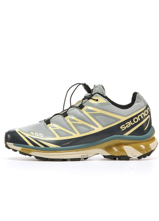 Мужские кроссовки salomon xt-6 grey beige blue