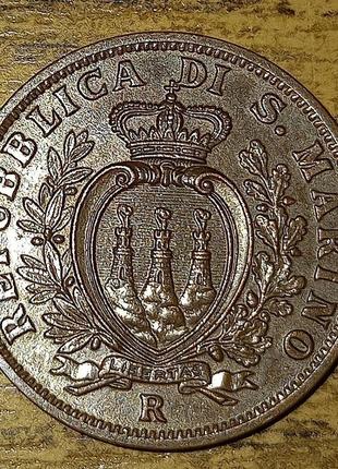 Монета "10 чентезімо" сан-марино, 1937 рік. xf-unc3 фото
