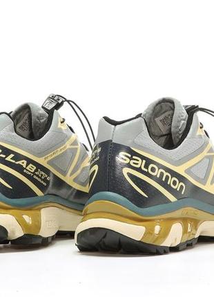 Мужские кроссовки salomon xt-6 grey beige blue4 фото