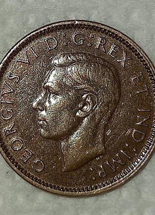 Монета "1 цент" 1945 року, канада, vf-xf.