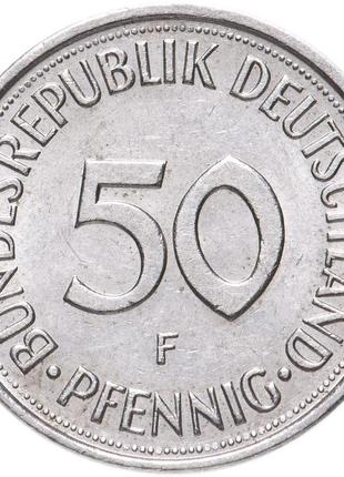 Монета "50 пфенігів (pfennig)" j німеччина (фрн) 1979 рік.